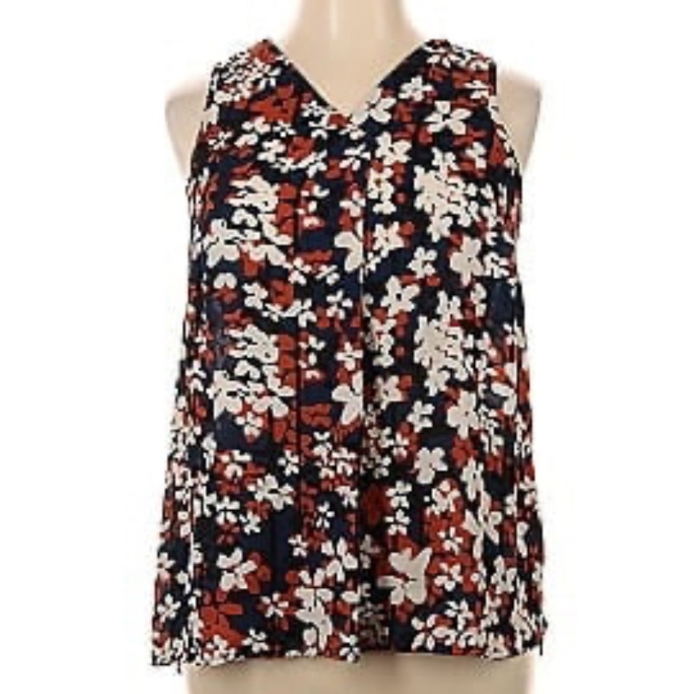 East Adeline Floral Blouse Sleeveless Plus Size 3X EUC